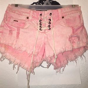 Pink festival shorts