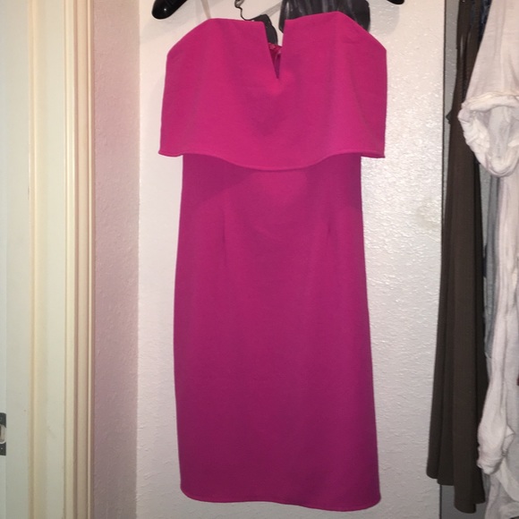 Strapless pink dress