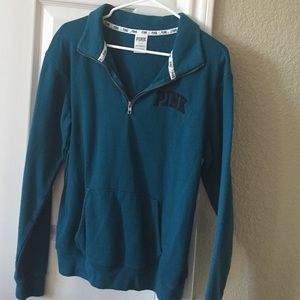 PINK 3/4 zip sweater