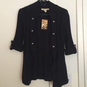 Military look cardigan