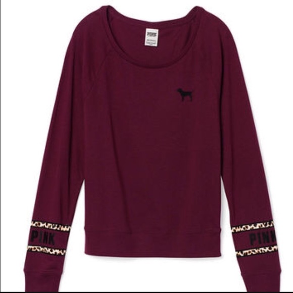 Maroon Victoria's Secret pink sweater