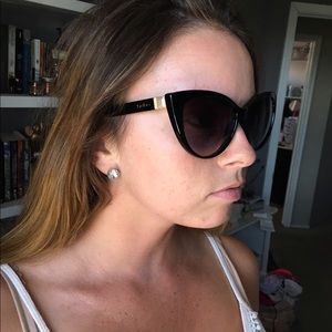 Cat eye BeBe black and gold sunglasses barely used
