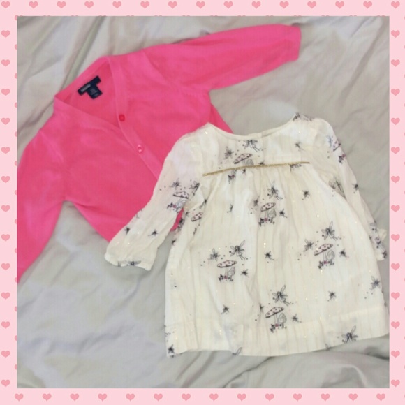 Gap Other - Lot of 2 Baby Gap Fairy Dress & Cardigan 3-6 mo