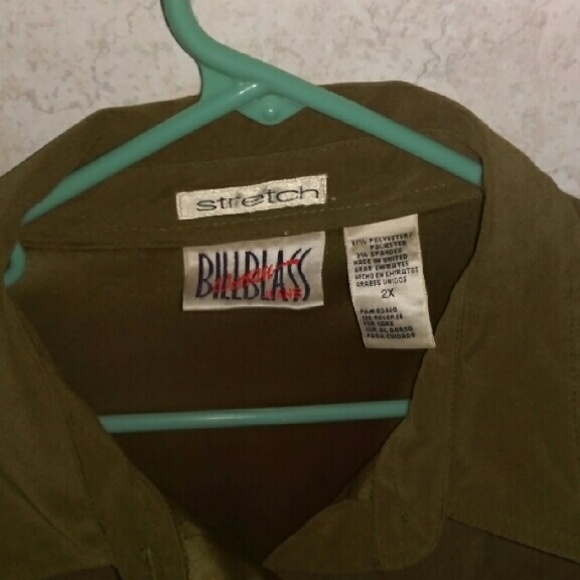 FINAL PRICE: Suede olive button down top - Picture 3 of 4