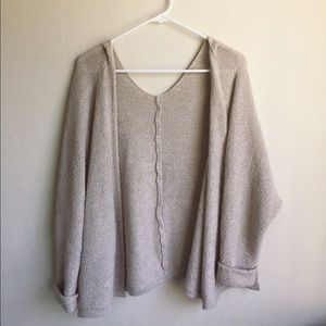 Brandy Melville Caroline Cardigan Beige OversizeOS