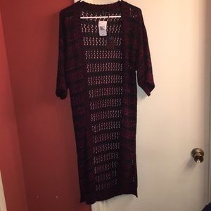 Maroon & Black duster