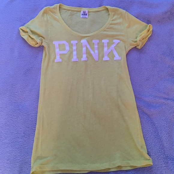Yellow PINK tee - Picture 1 of 2