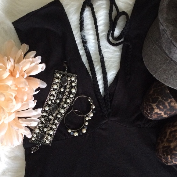 Lux for Urban Outfitters black tunic fashion top M