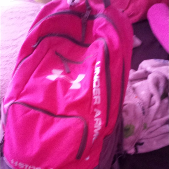 Pink underarmour back pack from academy