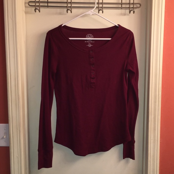 Henley style thermal shirt