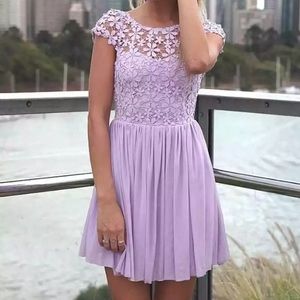 Lilac Xenia Lace Dress