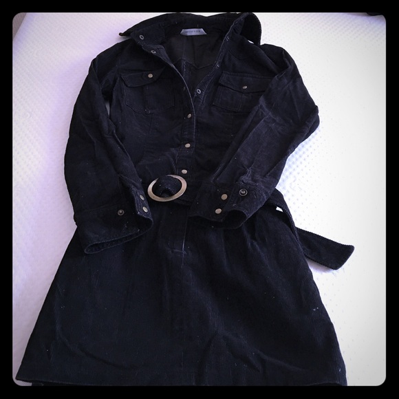Corduroy black dress