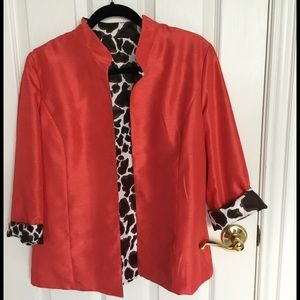 Chico's reversible silk jacket size 2
