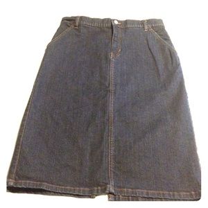 Gap Women's Dark Denim Mini Slit Skirt Size 8