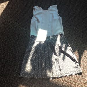 Loft skirt- Grey with light grey dots