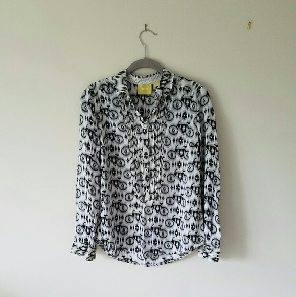 Anthropologie Maeve Bicycle Buttondown