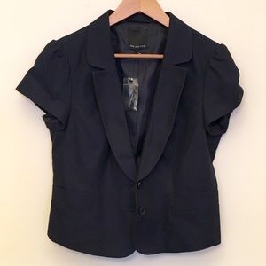 Limited Navy Linen Short Sleeve Blazer