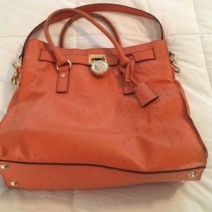 Beautiful Orange Michael Kors large handbag!
