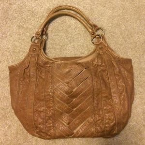 Boho Brown faux leather hobo bag - Boutique