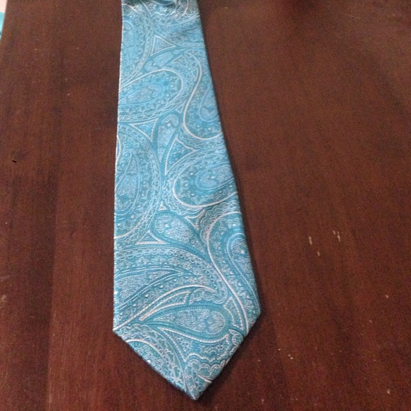 Stafford Turquoise Paisley Tie 100% Silk