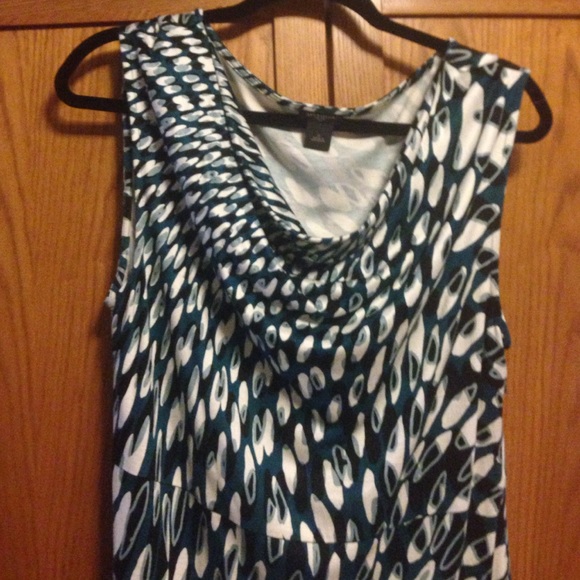 Turquoise, white, and black Ann Taylor dress!