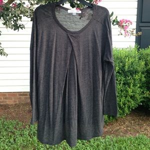 Old Navy Gray Long Sleeve Maternity Shirt
