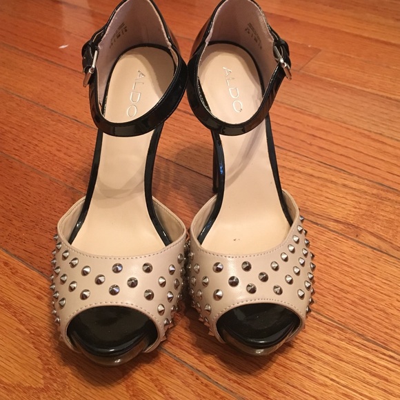 Aldo's peep toe studded heels