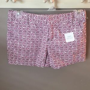 Never been worn short red and white print shorts!