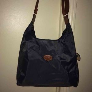 Dark grey Longchamp Le Pliage Hobo bag