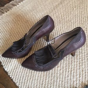 Brown leather/suede pumps-Juan Antonio Lopez sz 40