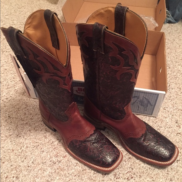 tooled leather boots womens