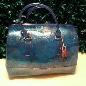 The Glitter Jelly Handbag-Blue