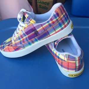 US Polo Assn plaid shoes size 8.5