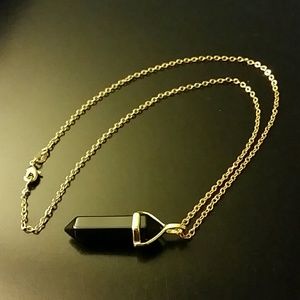 🍃🍂🍁Black Onxy Pendant Necklace