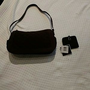 Vera Bradley shoulder bag and wallet set.