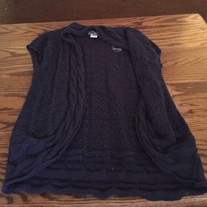 Navy Blue Short Sleeve Cardigan