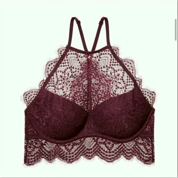 NWOT VS PINK HIGH NECK EYELASH BRALETTE