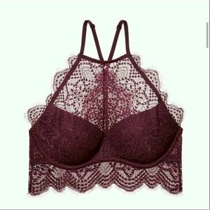 NWOT VS PINK HIGH NECK EYELASH BRALETTE