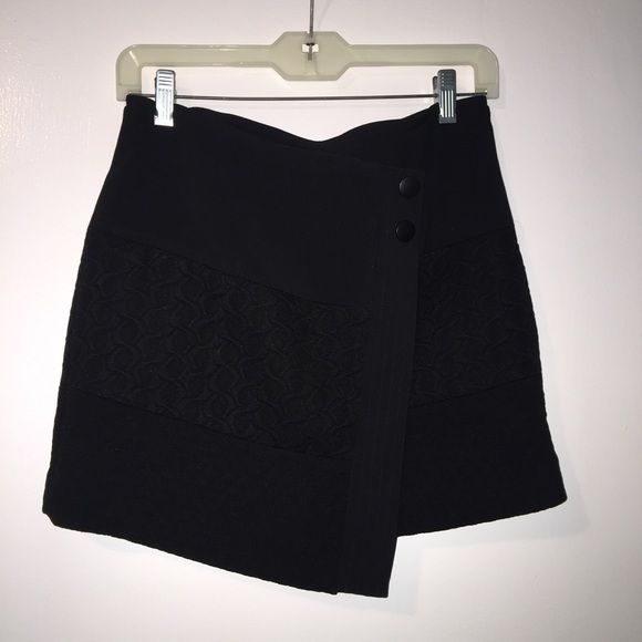 black wrap skirt