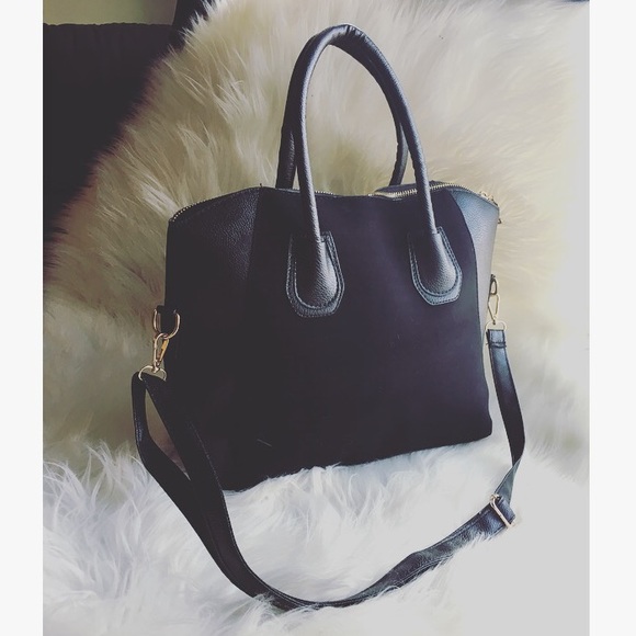 Handbags - Black Purse with Gold Accents