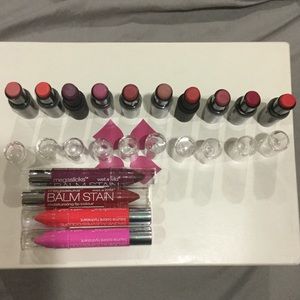 Lot of Wetnwild lipsticks and balm stains