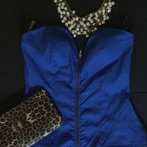 Love Culture Strapless Mini Dress w/Peplum Accents