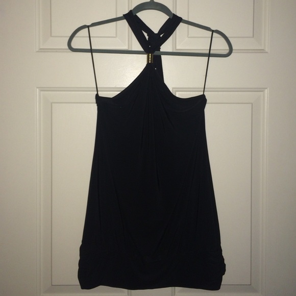 Express halter top with gold detail