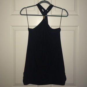 Express halter top with gold detail