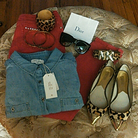 FADED RED COLORED JEANS