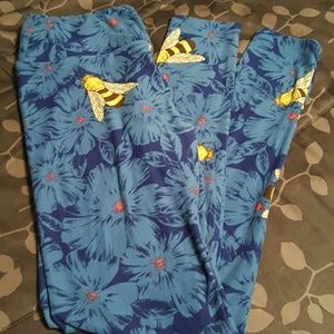 Lularoe leggings Bees and flowers
