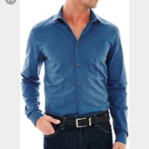 J. Ferrar Dark Teal Men's Shirt