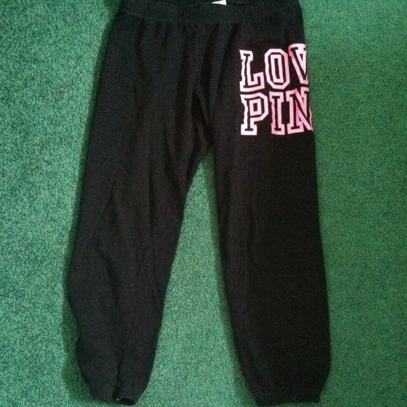Black 'Pink' Sweatpants