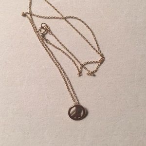 ☮⭐️Gold Peace Sign Necklace ⭐️☮