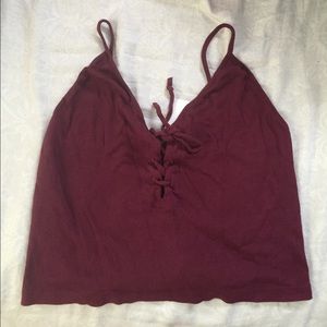 Brandy melville Bethany lace up tank top